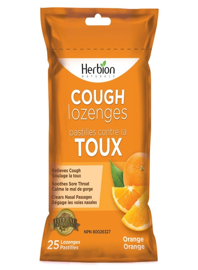 HERBION Orange Cough Lozenge Pouch, 25 CT - Image 1